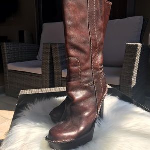 **Vintage Frye Victoria Mid 💯% Leather Boots**